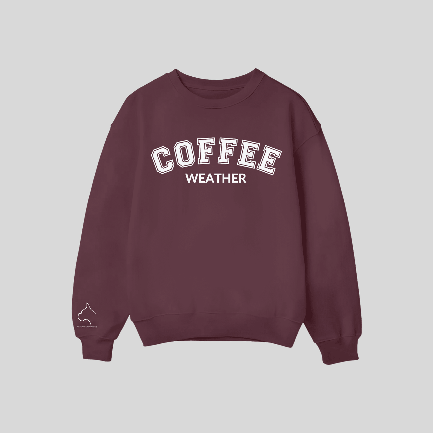 Coffee Weather Crew Neck Burgundy