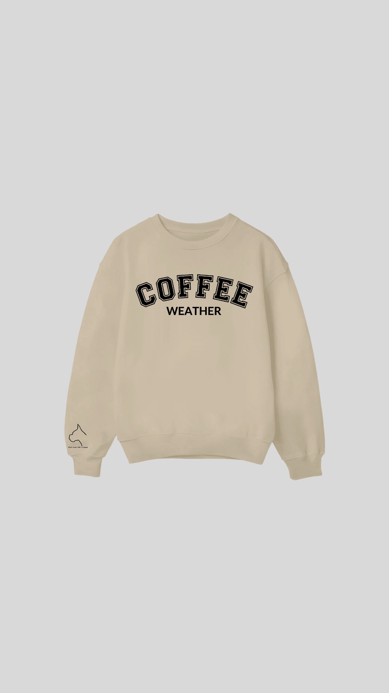 Coffee Weather Crew Neck -Tan