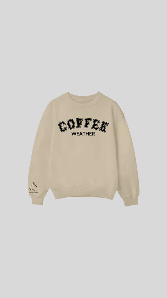 Coffee Weather Crew Neck -Tan