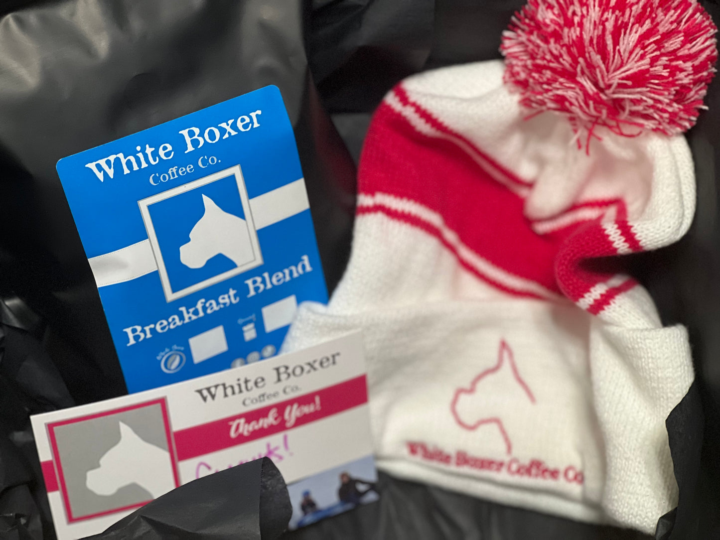 White Boxer Coffee Co. Coffee Lover, Stay Warm In Style Gift Bag
