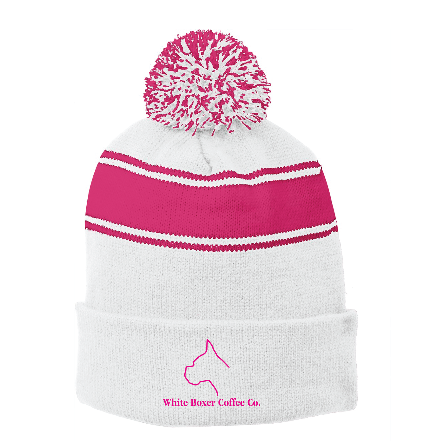 White Boxer Coffee Company Pom Hat