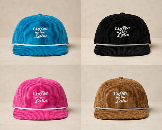 Corduroy Coffee By The Lake Hats