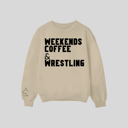 Weekends coffee & wrestling-sand