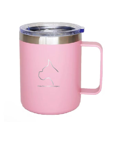 12oz Handled Coffee Mug Pink