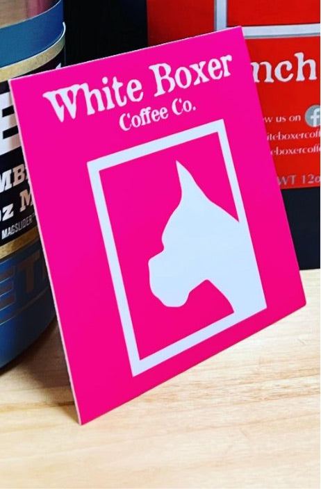 Official White Boxer Coffee Company Sticker